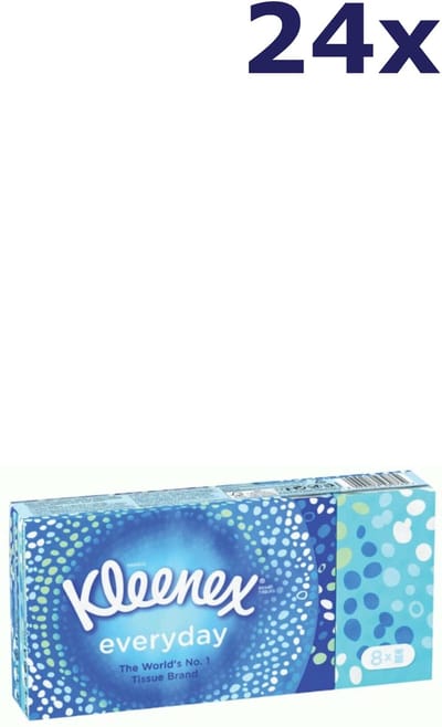 24x Kleenex Everyday zakdoekjes 8x9st 3 lagen