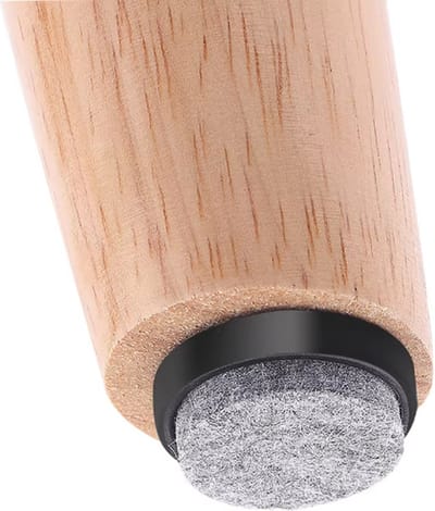 FSW-Products - 16x Viltjes Spijkerbevestiging Stoelpoten - Zwart / Grijs - Anti Kras Meubelvilt voor Meubels - Ø14 mm - Stoelpoot Beschermers - Meubelglijders Antikras Vilt voor Stoel - Bank - Tafel - Vloerglijders
