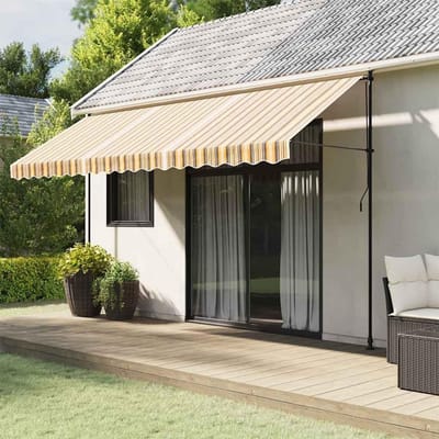 Luifelzeil polyester - Markies stof - Terras beschermen - UV en waterbestendig - 45 x 3 meter - Meerkleurig gestreept