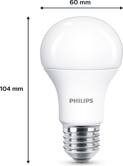 Philips energiezuinige LED Lamp Mat - 100 W - E27 - warmwit licht -6 stuks - Bespaar op energiekosten