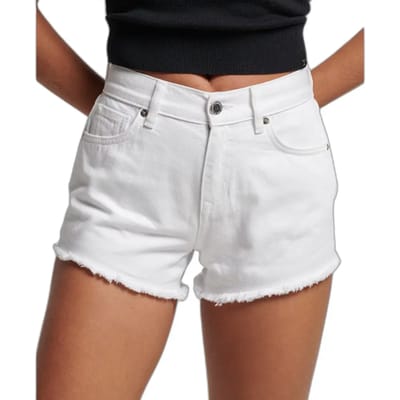 Superdry - Jeansshort met hoge taille - Dames - Jeans shorts