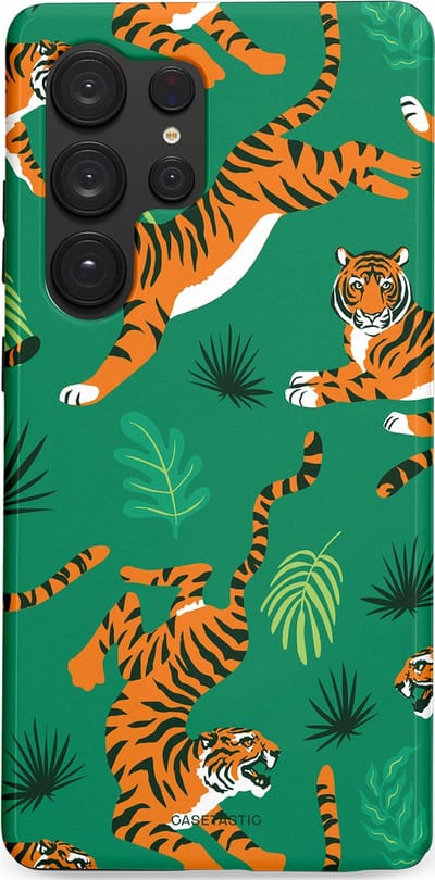 Casetastic Hoesje Geschikt voor Samsung S25 Ultra - Stijlvolle Beschermende Duo-layer Case - Oerwoudkracht