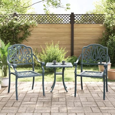 vidaXL Tuinstoelen 2 st gietaluminium groen