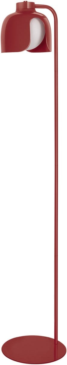 OSRAM DECOR Corolle Vloerlamp, Rood Metalen Glas, E27 Versie, Textielkabel, Retro-Stijl, 270mm diameter