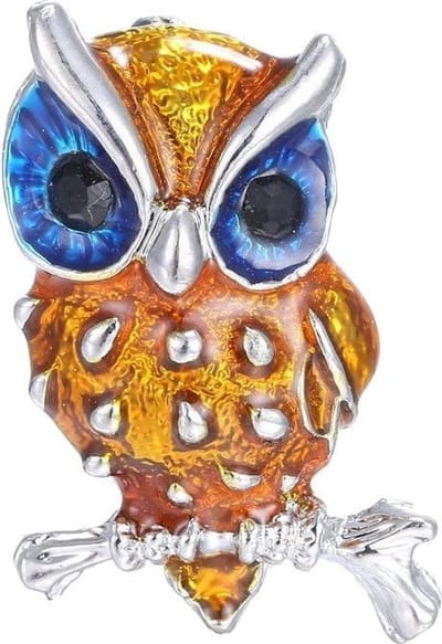 Fako Bijoux® - Broche - Uil - 20x32mm - Goudkleurig