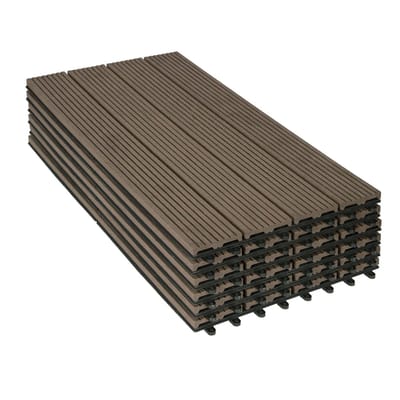 6 Stuks Tuinvloerplanken - Terrasplanken - Terras - Tuin - Tuinterras - Tuinvloer - Vlondertegel - Tuin Vloer