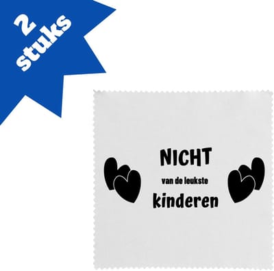 Akyol - nicht van de leukste kinderen brillendoekjes - Nicht - de leukste nicht - verjaardag - cadeautje voor nicht - kado - geschenk - 17,8 bij 17,8 cm - 2 stuks