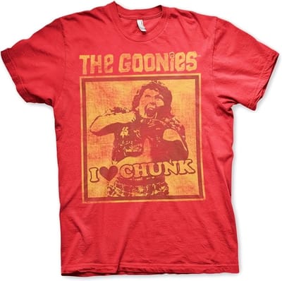 The Goonies Heren Tshirt -S- I Love Chunk Rood