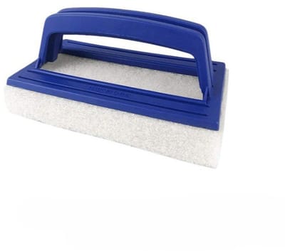 Zwembad spons - 2 magische sponzen met handvat, duurzaam, voor spa, badkuip, vuilverwijdering (blauw)