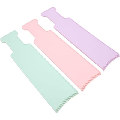 3pcs Planche Balayage Peigne Courbé à Dents Surfaces Lissantes Élargir Planche de Mèches pour Teinture Capillaire