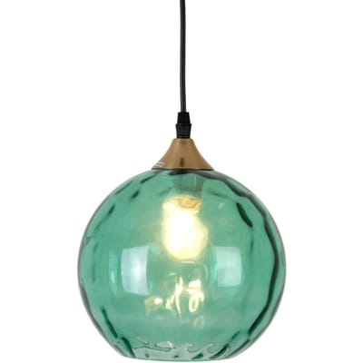 Holländer Hanglamp Lucca 1-lamp glazen kap groen