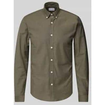 Slim fit vrijetijdsoverhemd met knoopsluiting, model 'Oxford'