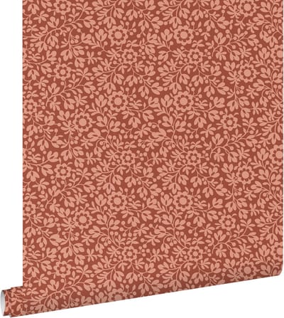 ESTAhome behang bloemetjes terracotta - 50 x 900 cm - 131671
