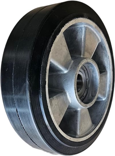 Transportwielen - Rubberen wielen - Materiaal verplaatsen - Hoge belastbaarheid 350 kg - 175 mm diameter - Zwart