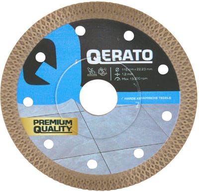 Qerato Diamantschijf Voor Tegels 115 mm x 22,2 mm - 1,2 mm dik