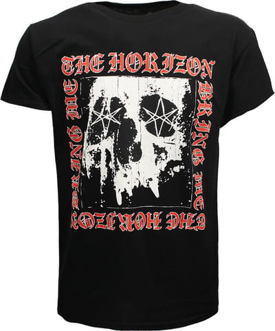 Bring Me The Horizon Metal Logo Skull T-Shirt - Officiële Merchandise - S