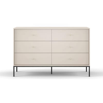 Selsey Monne - Dressoir 154 cm met zes laden -Beige
