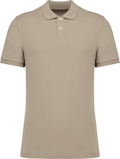Native Spirit Ecologische herenpolo in piquétricot NS207 - Wet Sand - L