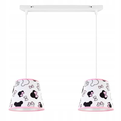 Light-Home Minnie – Hanglamp 2-lichts – Kinderkamer – Verstelbare Hoogte – Stoffen Kap – Wit