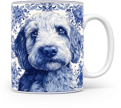 Mok Goldendoodle Beker voor koffie of tas voor thee, cadeau voor dierenliefhebbers, moeder, vader, collega, vriend, vriendin, kantoor, opa, oma, hond, kerst, sinterklaas, verjaardag