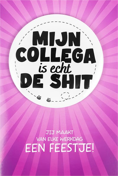 Shit wat een superleuke button | Wenskaart | Mijn collega