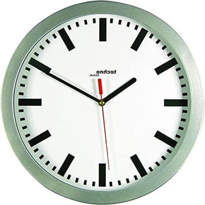 Quartz wandklok met thermometer en Hygrometer - Technoline WT 78 - zilver - 3cm Ø
