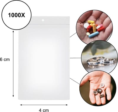 PD® - Gripzakjes - Gripzakjes 40 x 60 - 1000 stuks - EXTRA STERK - Diamond painting zakjes - Gripzakjes klein - Grip zakjes 1000 stuks - Transparant