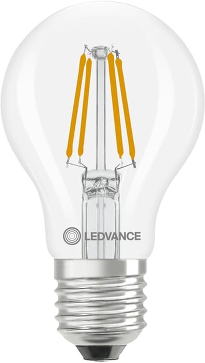 Ledvance LED Classic A60 Filament Lamp E27 - 3.4W 470lm 2700K 230V - Ø60mm - Geschikt voor nachtlampen, tafellampen, sfeerverlichting