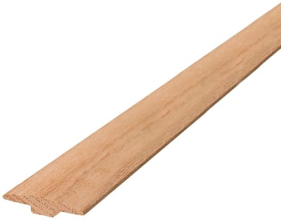Houten T-profiel - Afwerkprofiel Vloer - Vloeren Afwerken - Onafgewerkt Hardhout - 91 cm Lengte