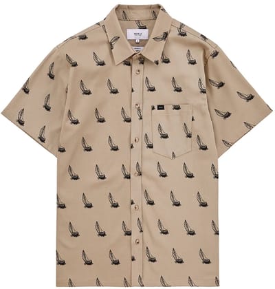 Makia Heeling Overhemd Met Korte Mouwen Beige L Man