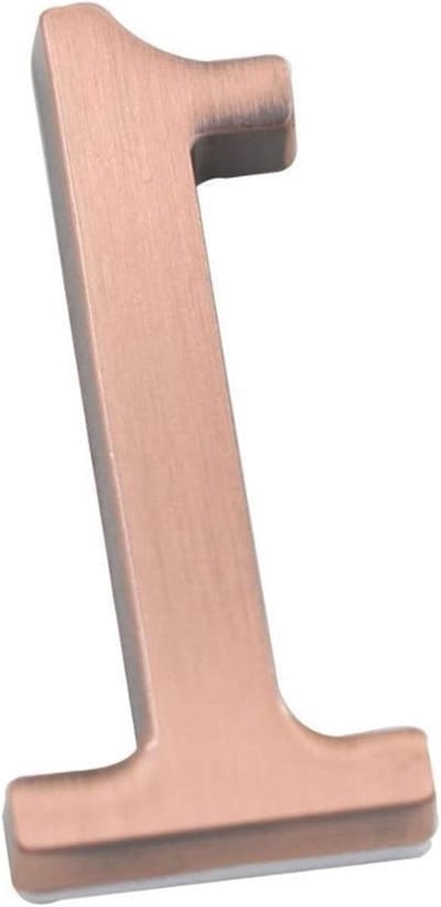 Huisnummer - Deurcijfer - Huis Herkenbaar Maken - Zelfklevende Sticker - 50 mm - Rood Koper