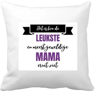 Akyol - leukste mama eruit ziet Kussen hoes - Moeder - geweldige mama - moederdag cadeautjes - verjaardagscadeau - kado - 40 bij 40 cm