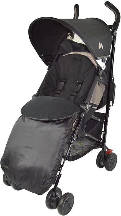 Voetenzak Kinderwagen - Buggystoelhoes - Warmte Buiten - Uitritsbaar tot stoelvoering - 47 x 37 x 6 cm - Zwart