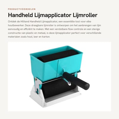 Dailygoods- Lijmroller 6 inch - Dubbelzijdige Lijmroller - Handheld Lijm Applicator - Voor Houtbewerking - Capaciteit 320 ml - Inclusief 2 Rollen - Lijmapplicator