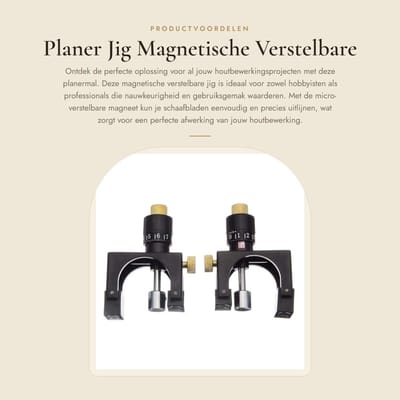 Dailygoods- Schaafmachine Micro-verstelbare Magnetische Jig - Houtbewerkingsgereedschap - Messeninstelling - Houten Doos - Nauwkeurige Installatie - Eenvoudig te Gebruiken
