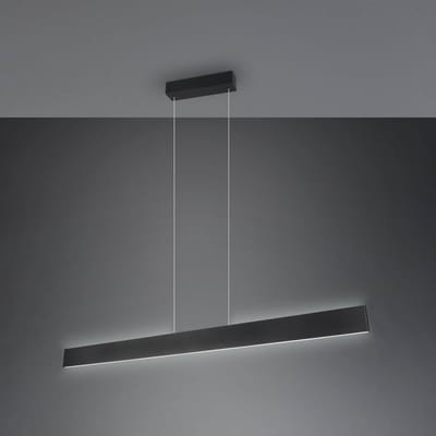 TRIO GALWAY - Hanglamp - Zwart mat - incl. 1x SMD 35 W - Instelbare lichtkleur - 4-stappen TOUCH - Traploos instelbare lichtkleur - Verlichting omhoog en omlaag - Plafondbevestiging - Traploos in hoogte verstelbaar