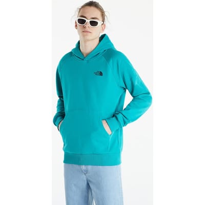 The North Face Heren Reglan Red Box Hoodie in Bleached Porcelain Green