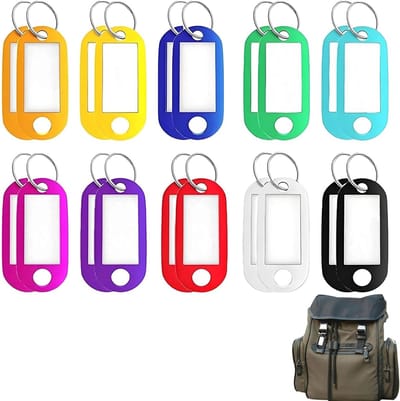 Schrijfbare Sleutelhangers in Diverse Kleuren - 30 Stuks - Perfect voor Naamlabels, Sleutels en Huisdieren