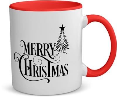 Akyol - kerst merry christmas koffiemok - theemok - rood - Kerstmis - kerst beker - winter - kerst - christmas - kerst cadeau - 350 ML inhoud