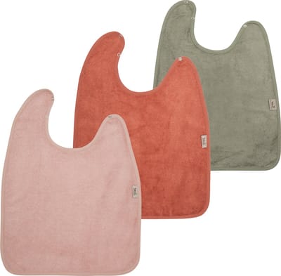 Timboo - Slab XXL 37x50cm - set van 3 - The cuddly softness of bamboo - Misty Rose / Sunrise Orange / Whisper Green