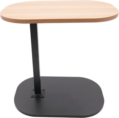 Bijzettafel C-vorm - Nachtkastje Banktafel - Laptop Werkplek - In hoogte verstelbaar - 45 x 30cm - Houtkleur