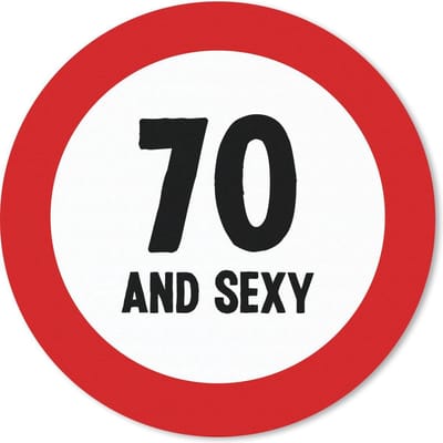 Muismat rond 20x20 cm - Mousepad Jubileum - Verjaardag - 70 Jaar - Ronde muismatten
