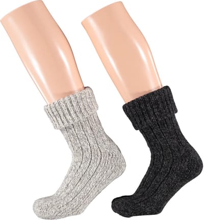 Slofsokken - Apollo - Vrouwen - Grijs/Zwart - Maat 39-42 - 2 paar - 2-pack