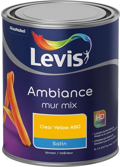 Levis - Ambiance Mur Satin Mix - Clear Yellow A80 - Mengverf - 1 L