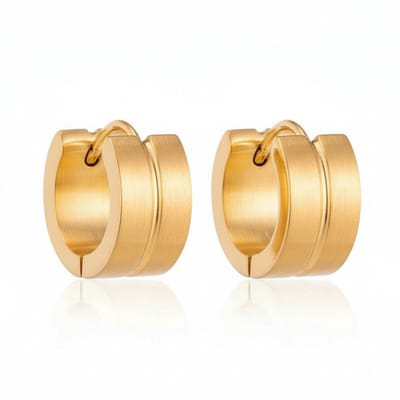 Rvs sieraden- Huggies oorringen - Goudkleurig roestvrij staal -Elegant