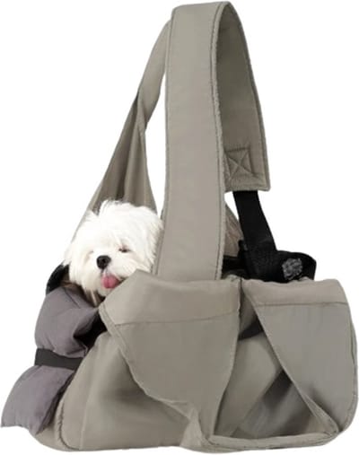 E-shop4u - Huisdierentas - Crossbody Huisdierentas - Huisdierentas - Hondentas - Katten - Tas - Draagtas - Huisdier - Hond - Kat - Grijs - 5 kg - Polyester - 41x16x28cm - Slings - Winddicht - Gratis Verzending - Retourneren - 30 Dagen - Bol.com