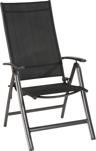 Outdoor Living® "Prego" Tuinstoel - Inklapbaar en Verstelbaar - 5 standen - Zwart
