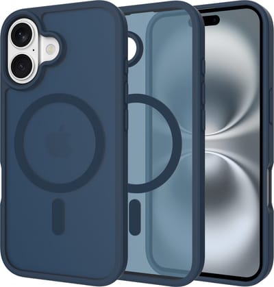 Just in Case hoesje geschikt voor iPhone 17 - Compatibel met MagSafe - Military Grade Backcover - Blauw
