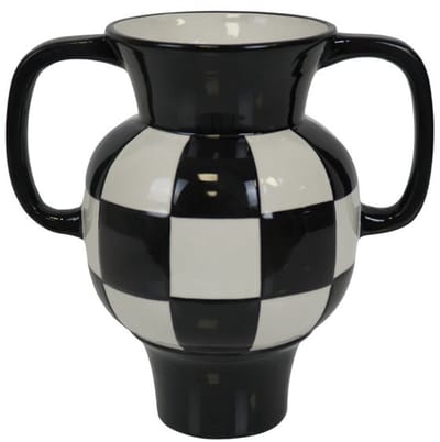 Vaas Keramiek - Zwart/Wit - 22x14,5x22,5cm
