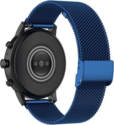 Milanees bandje - geschikt voor Garmin Vivoactive 4 / Venu 2 / Venu 3 / Forerunner 255 / 265 - blauw